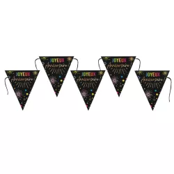 Festicolor Pennant garland black, 3 m