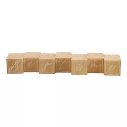 Wooden Cubes "Baptême", 7 Pieces, Artyfêtes