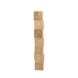 Holzwürfel "Baptême", 7 Stück, Artyfêtes