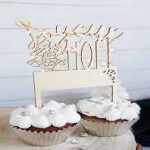 ScrapCooking LED Cake topper – 2 lighting modes, wood design