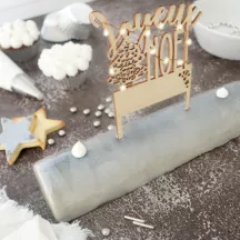 ScrapCooking LED Cake topper – 2 lighting modes, wood design