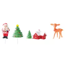 Christmas Cake topper Set of 4 – Cake figurines on Skewers