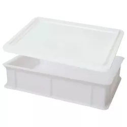 Scatola di fermentazione grande con coperchio 40×30×10 cm – per impasto pizza, pane e lievitato, 10 litri | Cakelicious
