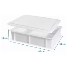 Proofing box large with lid 40×30×10 cm – for pizza, bread and yeast dough, 10 litres | Cakelicious