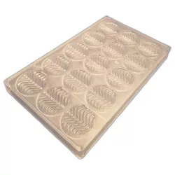 Chocolate bar mold Florentine Ø 4.8 cm, 15 pieces – Chocolate discs with wave pattern | Cakelicious