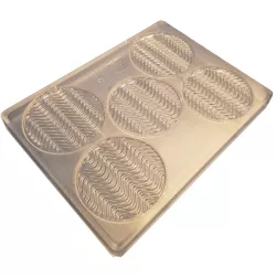 Moule Florentin Ø 9 cm, 5 pièces – Rondelles de chocolat avec motif ondulé | Cakelicious