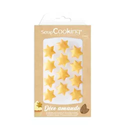 Gold Stars Marzipan Decoration