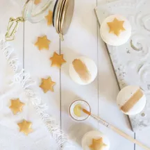 Gold Stars Marzipan Decoration