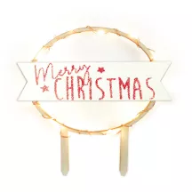 ScrapCooking LED Cake Topper – 2 Light Modes, Wood Design