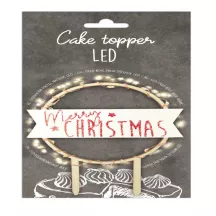 ScrapCooking LED Cake Topper – 2 Lichtmodi, Holzdesign