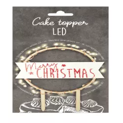 ScrapCooking LED Cake Topper – 2 Lichtmodi, Holzdesign