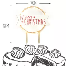ScrapCooking LED Cake Topper – 2 Lichtmodi, Holzdesign