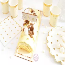 ScrapCooking LED Cake Topper – 2 Light Modes, Wood Design