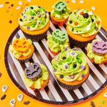 Decorazione Halloweenmix 4 in 1 – 4 tipi di codette Halloween in arancione e nero | Cakelicious