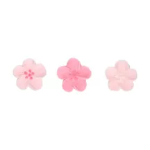 24 Hellrosa und dunkelrosa Zuckerblumen