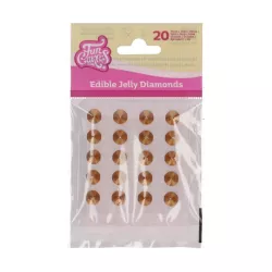 20 Diamants en gelée comestibles - Or
