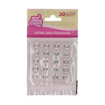 20 Diamants en gelée comestible - transparent