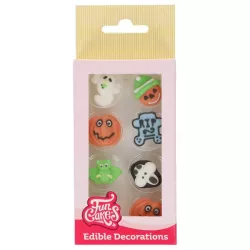 Halloween Décoration en sucre Spooky Kürbisse – 8 figurines en sucre originales prêtes à l'emploi | Cakelicious
