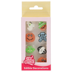 Halloween Zuckerdekor Spooky Kürbisse, 8 Stück