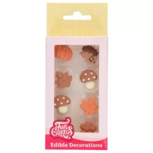 Décoration en sucre Ambiance d'automne – 8 figurines comestibles en sucre pour gâteau et cupcake | Cakelicious