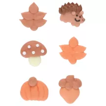 Décoration en sucre Ambiance d'automne – 8 figurines comestibles en sucre pour gâteau et cupcake | Cakelicious