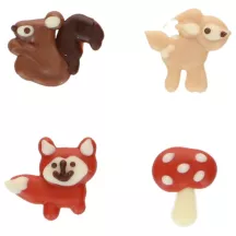 Chocolate Decorations Forest Animals – 8 Edible Chocolate Figures for Cakes and Cupcakes | Cakelicious