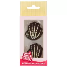 Décorations en chocolat mains squelette – 6 mains squelette comestibles pour gâteau et cupcake | Cakelicious