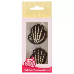 Décorations en chocolat mains squelette – 6 mains squelette comestibles pour gâteau et cupcake | Cakelicious