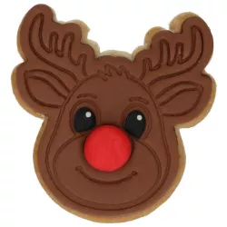 Emporte-pièce tête de renne avec gaufrage – Emporte-pièce pour biscuits et Fondant 7,5 cm | Cakelicious