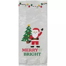 Sacchetto trasparente Babbo Natale – 20 sacchetti regalo trasparenti con motivo natalizio | Cakelicious
