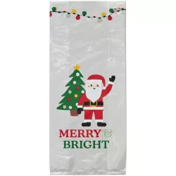 Sachet transparent Père Noël – 20 sachets transparents avec motif de Noël | Cakelicious