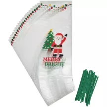 Sacchetto trasparente Babbo Natale – 20 sacchetti regalo trasparenti con motivo natalizio | Cakelicious