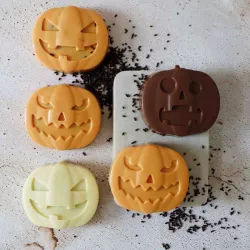 ScrapCooking Pumpkin Silicone mold 6 Cavities – Platinum Silicone, Halloween