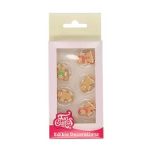 Sugar decoration Gingerbread men – 12 edible Christmas figures for cupcakes and cakes | Cakelicious