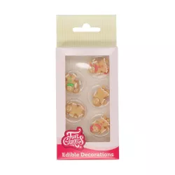 Sugar decoration Gingerbread men – 12 edible Christmas figures for cupcakes and cakes | Cakelicious