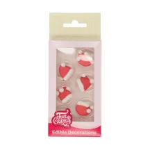 Décoration en sucre bonnets de Saint-Nicolas – 12 figurines de Noël comestibles pour cupcakes et gâteaux | Cakelicious
