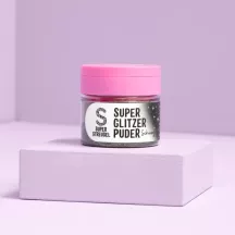 Poudre scintillante comestible noire – la finition étincelante
