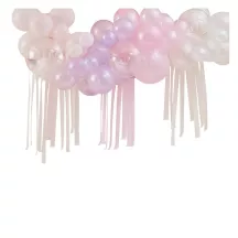 Ghirlanda di palloncini pastello "rosa e viola".