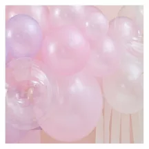 Pastell Ballongirlande "rosa und lila"