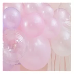 Pastel balloon arch "pink and purple"