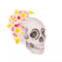 Airbrush stencil skull