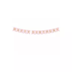 Girlande Happy Birthday - rosa & gold