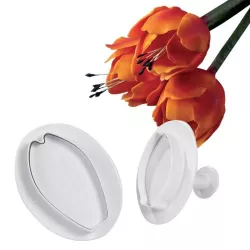 Tulip cookie cutter, 2-piece set