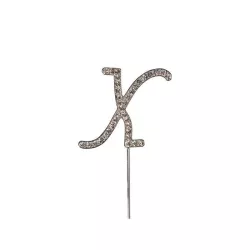 Cake Topper "Diamond letters" - Letter to choose: X