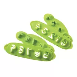 Set di tagliabiscotti numeri 3,5 cm