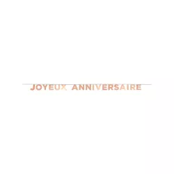 Pink gold garland "Joyeux anniversaire"
