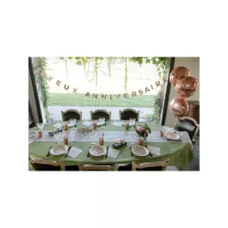 Pink gold garland "Joyeux anniversaire"