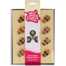 White 3D chocolate decorations - ghosts - Day Of The Dead Decoration 12 Pieces