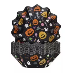 Moules à cupcakes Happy Halloween, 48 pièces