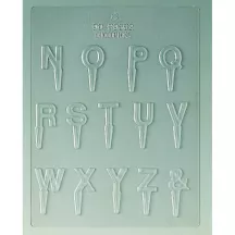 Stampo per cioccolato lettere dalla N alla Z, trasparente, 24 x 18,5 cm